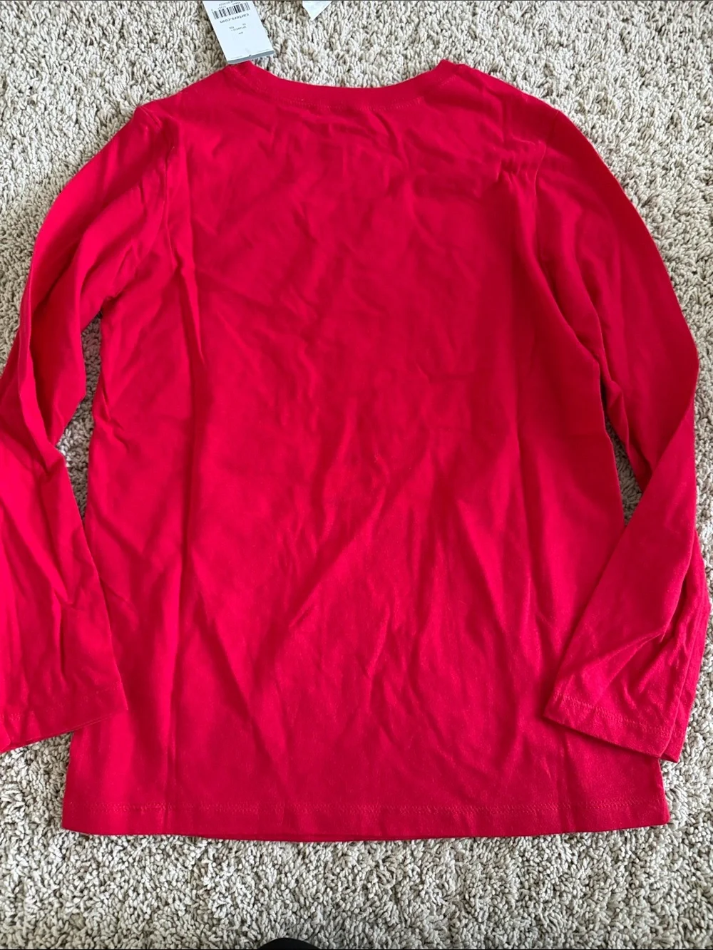 NWT Carter's Red Long-Sleeve Tee with Navy Fire Truck Print size 10